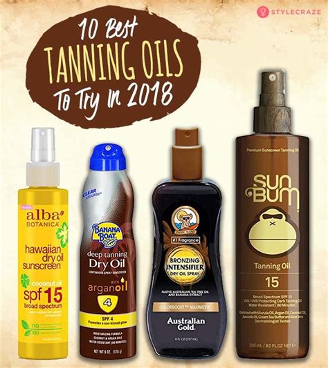 best sunscreen tanning oils.